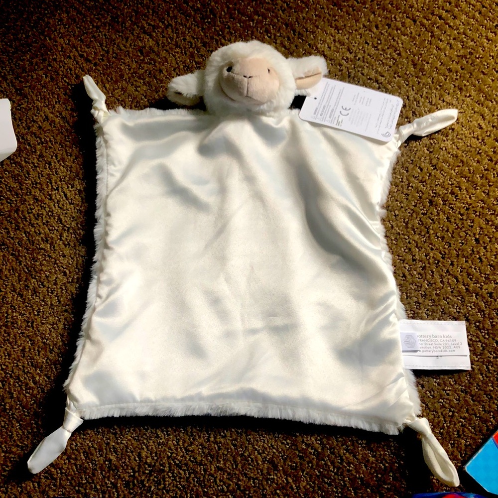 Pottery barn baby lamb thumbie - new